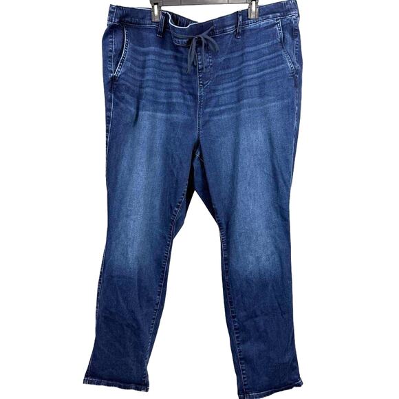 Torrid Weekend Boyfriend Mid Rise Jeans 41250437 Pull On Drawstring Stretch 5 T - Picture 1 of 16